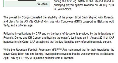 تقرير .. حيثيات قرار استبعاد رواندا "قد ترجح" عدم معاقبة فيتا كلوب .. الا اذا!